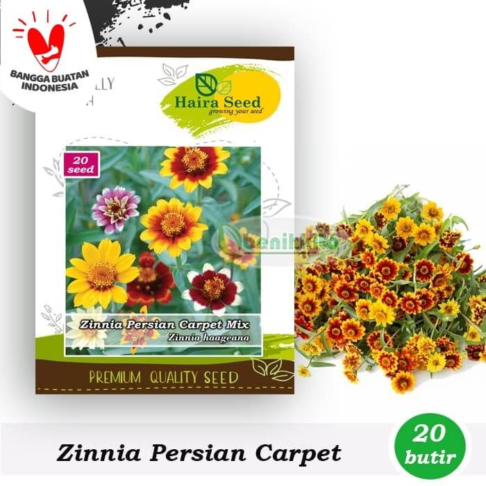 Benih Bunga Zinnia Persian Carpet