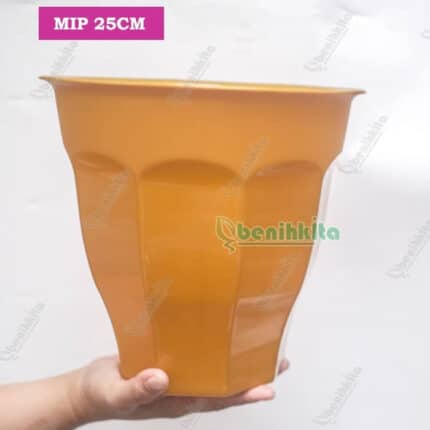 Pot Tanaman-Bunga Tinggi Warna 25cm (MIP) - Gold