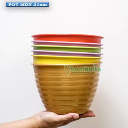 Pot Tanaman-Bunga 21cm Motif Tawon (MDN)
